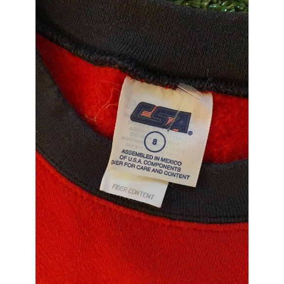 Youth Vintage CSA Ohio State Buckeyes Embroidered Crewneck size 8 Medium - Picture 6 of 10